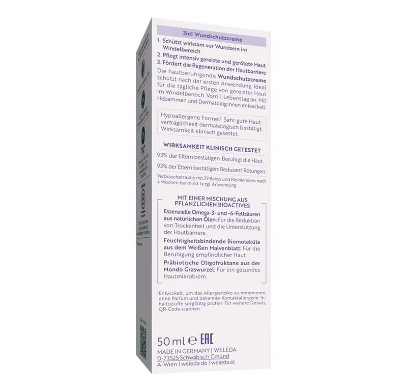 Körpercreme Baby MED Weisse Malve - 3in1 Wundschutzcreme de Weleda en 50 ml – photo du produit 3 sur 4