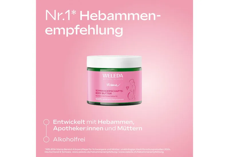 Mama Zwangerschaps body butter Body Butter fra Weleda i 150 ml – produktbillede 2 af 5