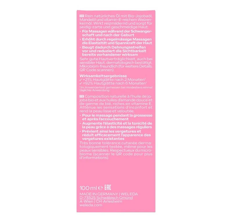 Mama zwangerschapsverzorgingsolie Lichaamsolie fra Weleda i 100 ml – produktbillede 3 af 5