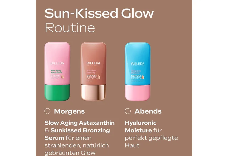 Serum Drops Sunkissed Bronzing Serum fra Weleda i 30 ml – produktbillede 2 af 5