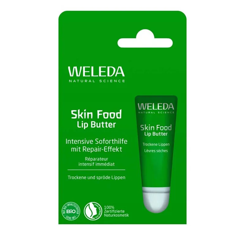Skin Food Lip Butter Lippenbalsem fra Weleda i Hvid, 8 ml – produktbillede 2 af 3