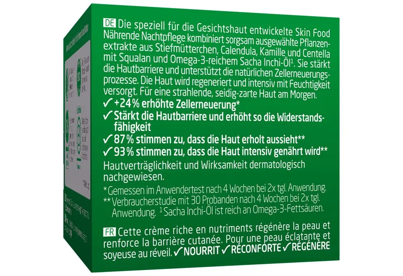 Skin Food Nährende Nachtpflege Nachtcrème fra Weleda i 40 ml – produktbillede 3 af 3