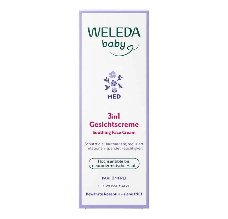 Tagescreme Baby Derma Weiße Malve - Gesichtscreme von Weleda in 50 ml – Produktfoto 2 von 4