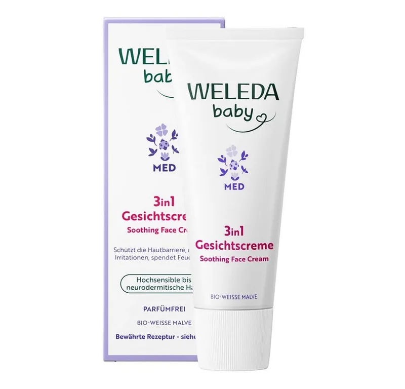 Tagescreme Baby Derma Weiße Malve - Gesichtscreme von Weleda in 50 ml – Produktfoto 3 von 4