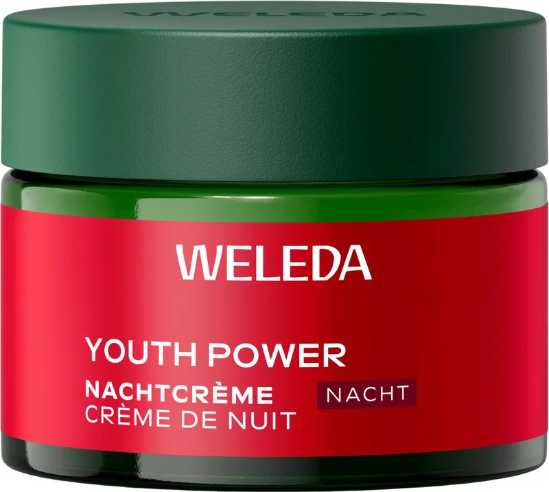 Youth Power Nachtcrème Granaatappel Astaxanthine - Granaatappel & Maca - Anti-Age - 40+ huid by Weleda in 40 ml – product photo