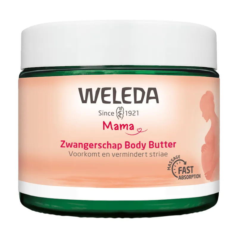zwangerschap body butter - roos & sinaasappel - striae voorkomen & verminderen - 100% natuurlijke ingrediënten von Weleda in 150 ml – Produktfoto