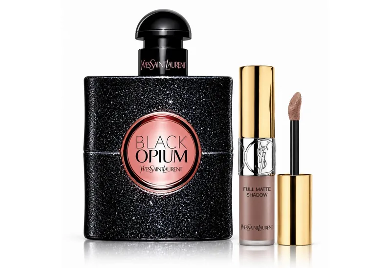 Duft-Set Black Opium EdP 90 ml inkl. Full Matte Shadow, 2-tlg., Couture Beauty-Duo aus Duft & mattem Liquid Eyeshadow fra Yves Saint Laurent – produktbillede 1 af 5