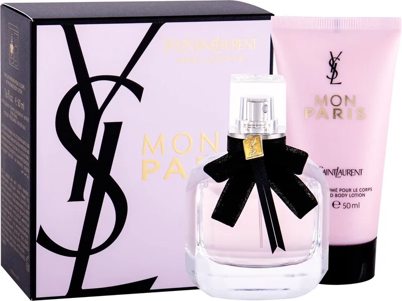 Mon Paris Giftset - 50 ml eau de parfum spray + 50 ml bodylotion - cadeauset voor dames fra Yves Saint Laurent – produktbillede
