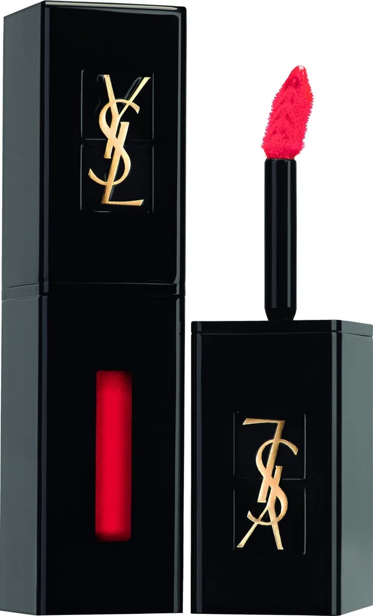 Rouge Pur Couture Vernis à Lèvres Vinyl Cream Liquid Lippenstift 411 Rhythm Red - 5,5 ml - liquid lippenstift fra Yves Saint Laurent i 411 Rhythm Red – produktbillede